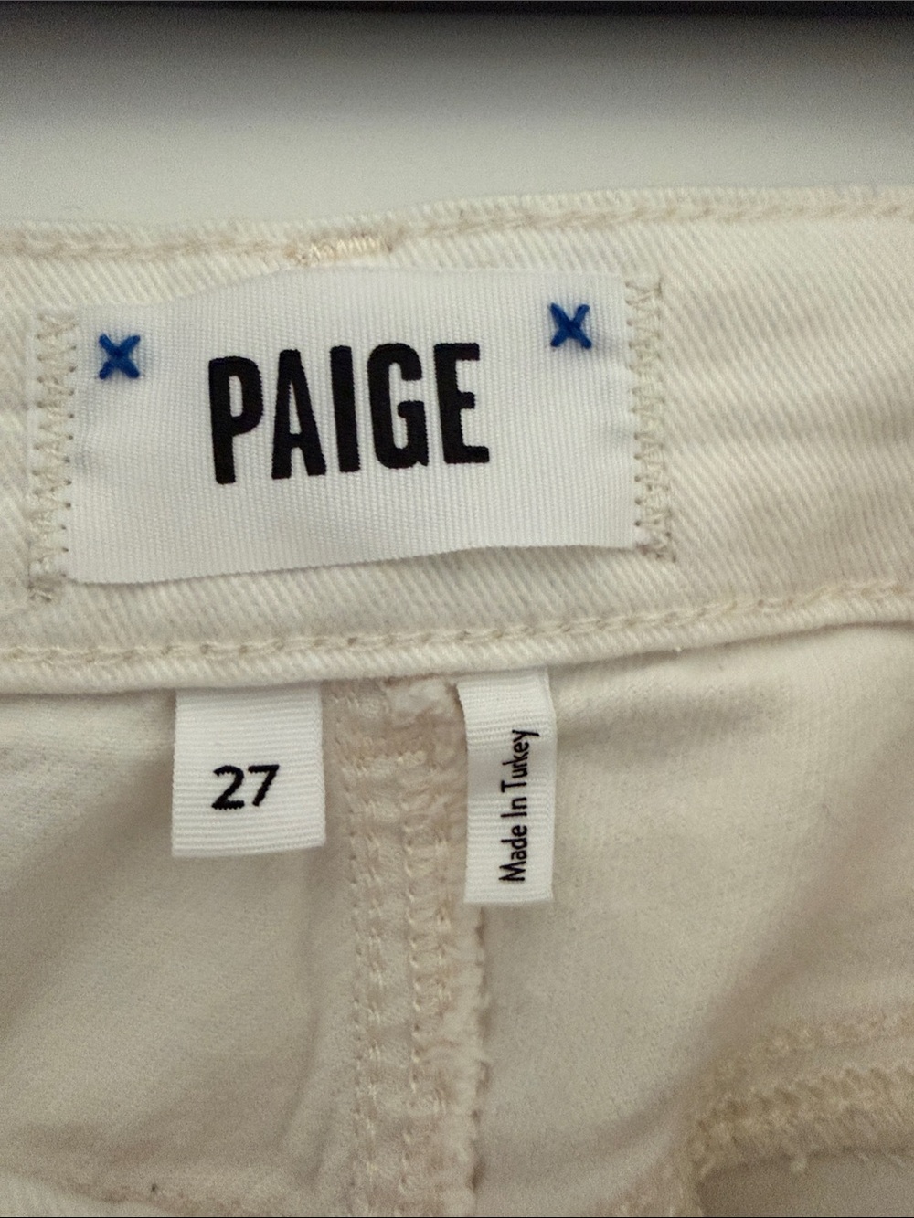 PAIGE Off-White High-Rise Wide Leg Jeans View 2